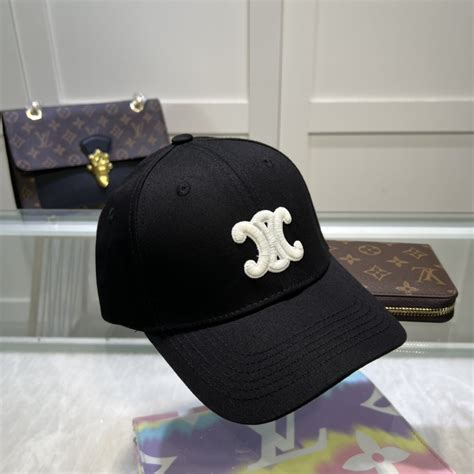 black celine baseball cap|Celine triomphe baseball cap.